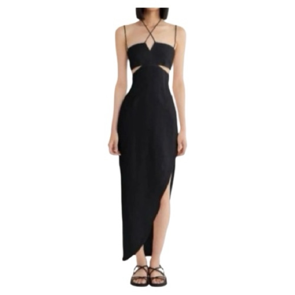 RUMER “Freya” Black Linen Maxi Dress – Size XS (New With Tags) l Poshmark